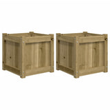 Garden Planters 2 pcs Impregnated Wood Pine 837413