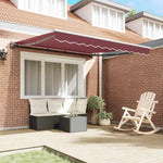 Retractable Awning Manual Burgundy Red 300x250 cm Fabric 3329955