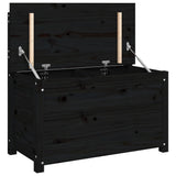 Bench Black 80x41x77 cm Solid Wood Pine 823553