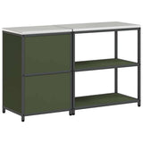 Kitchen Storage Set HATTEM 2 pcs Olive Green Cold-rolled Steel 3392662