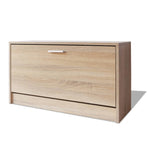 ZNTS Shoe Storage Bench Oak 80x24x45 cm 243049