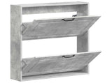 Wall-Mounted Shoe Cabinet UTRECHT 71 x 17 x 86 cm Concrete Grey 897738