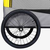 2-in-1 Pet Bike Trailer & Jogging Stroller Yellow and Grey 92442