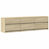 TV Cabinet with LED Sonoma Oak 180x34x50 cm Engineered Wood 3307928