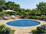 Solar Pool Cover Extra Heavy 356 cm 400 m Round PE Blue 42034586