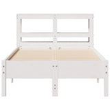 Bed Frame without Mattress White 90x190 cm Single Solid Wood Pine 3306169