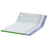 Mattress Topper White and Green 140 x 190 x 6 cm Jaquard Fabric 4106171