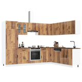 ZNTS 14 Piece Kitchen Cabinet Set Kalmar Old Wood Engineered Wood 3314979