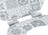 Soft-Close Toilet Seat 2 pcs Blue and White Porcelain MDF board 3414540