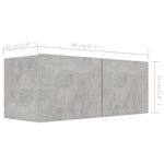 6 Piece TV Cabinet Set Concrete Grey Engineered Wood 3079118