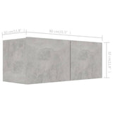 6 Piece TV Cabinet Set Concrete Grey Engineered Wood 3079141