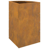 Corner Planter Rusty 30 x 30 x 50 cm Weathering steel 883681
