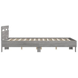 Bed Frame Grey Sonoma Engineered wood Double Durable Bed Frame 3207425