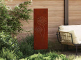 Garden Privacy Screen Rusty 32 x 140 cm Weathering steel 876237
