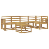 Outdoor Sofa Set 6 pcs White Solid Acacia Wood 3387658