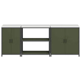 Kitchen Storage Set HATTEM 3 pcs Olive Green Cold-rolled Steel 3392676