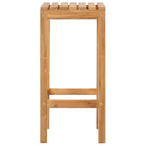 Bar Stool 2 pcs Natural Solid Teak Wood 42030009