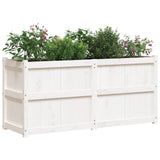 Garden Planter White 150x50x70 cm Solid Wood Pine 837490