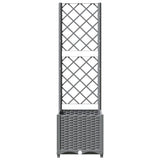 Garden Planter Light Grey 40 x 40 x 136 cm 153270