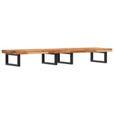 Basin Shelf Wall Mounted Steel and Solid Wood Acacia 3302757