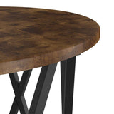 Side Table 2 pcs Smoked Oak Engineered Wood and Steel 868245