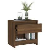 ZNTS Bedside Cabinets 2 pcs Brown Oak 40x30x39 cm Engineered Wood 815134