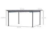 3.5M X 3.5M Metal Pergola Gazebo Awning Retractable Canopy Outdoor Garden Sun Shade Shelter Marquee T3398P324039