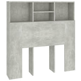 Headboard Cabinet Concrete Grey 100x19x103.5 cm 811848