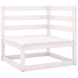 8 Piece Garden Lounge Set White Solid Pinewood 3075460