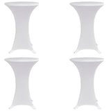 Standing Table Cover 70 cm White Stretch 4 pcs 279069