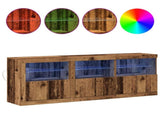 LED Sideboard Old Wood 181 x 37 x 67 cm Engineered Wood 3333111