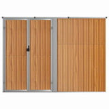 Tool Shed Brown Galvanised steel, metal Large Garden Tool Shed 316216