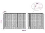 Gabion with 5 mm Wire and 5x5 cm Mesh 1100x50x150 cm 3464296
