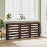 ZNTS Radiator Cover Brown Oak 205x21.5x83.5 cm Engineered Wood 852723