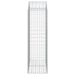 Arched Gabion Basket 100x50x160/180 cm Galvanised Iron 153438
