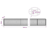 Gabion with 3.5 mm Wire and 5x2.5 cm Mesh 350x30x50 cm 3461737