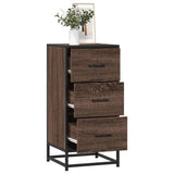 Sideboard Brown Oak 35.5x35x76 cm Engineered Wood and Metal 848948
