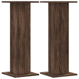 Speaker Stands 2 pcs Brown Oak 30x30x80 cm Engineered Wood 852669