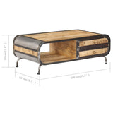Coffee Table 100x50x35 cm Solid Mango Wood 247804