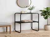 Console Table Black Oak 100 x 42.5 x 70 cm Engineered Wood 8007521
