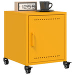 ZNTS Bedside Cabinets 2 pcs Mustard Yellow 36x39x43.5 cm Steel 846621