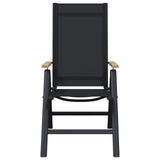 Reclining Garden Chairs 2 pcs Black 58 x 73 x 111.5 cm 42030041