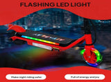 Electric Scooter for Kids Aged 6-14 Years, with Colourful Lights, Red T3398P349460