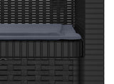 1-Seater Armchair with Cushion Rattan Look PP Anthracite 8011855
