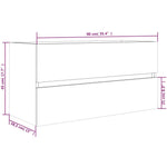 ZNTS Sink Cabinet Grey Sonoma 90x38.5x45 cm Engineered Wood 815655