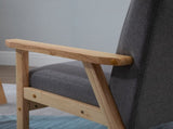 Minimalistic Wooden Frame Accent Chair, with Padded Seat T3398P343020