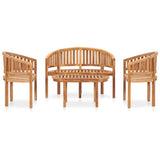 Garden Lounge Set Teak Fine sanded teak hardwood Standard Durable 3059961