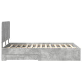 Bed Frame Concrete Grey 120 x 200 cm Engineered Wood 3412804