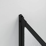 Shower Screen Folding Black 168 x 140 cm Aluminium 42009756