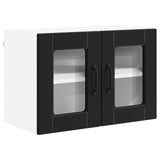 Wall Glass Cabinet PORTO 2 pcs Black 60 x 31 x 40 cm 885318